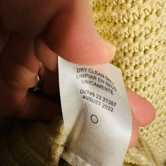 Pamela Love Beige Off-White Knit Fisherman Button Front Sweater Size Small - Picture 10 of 10